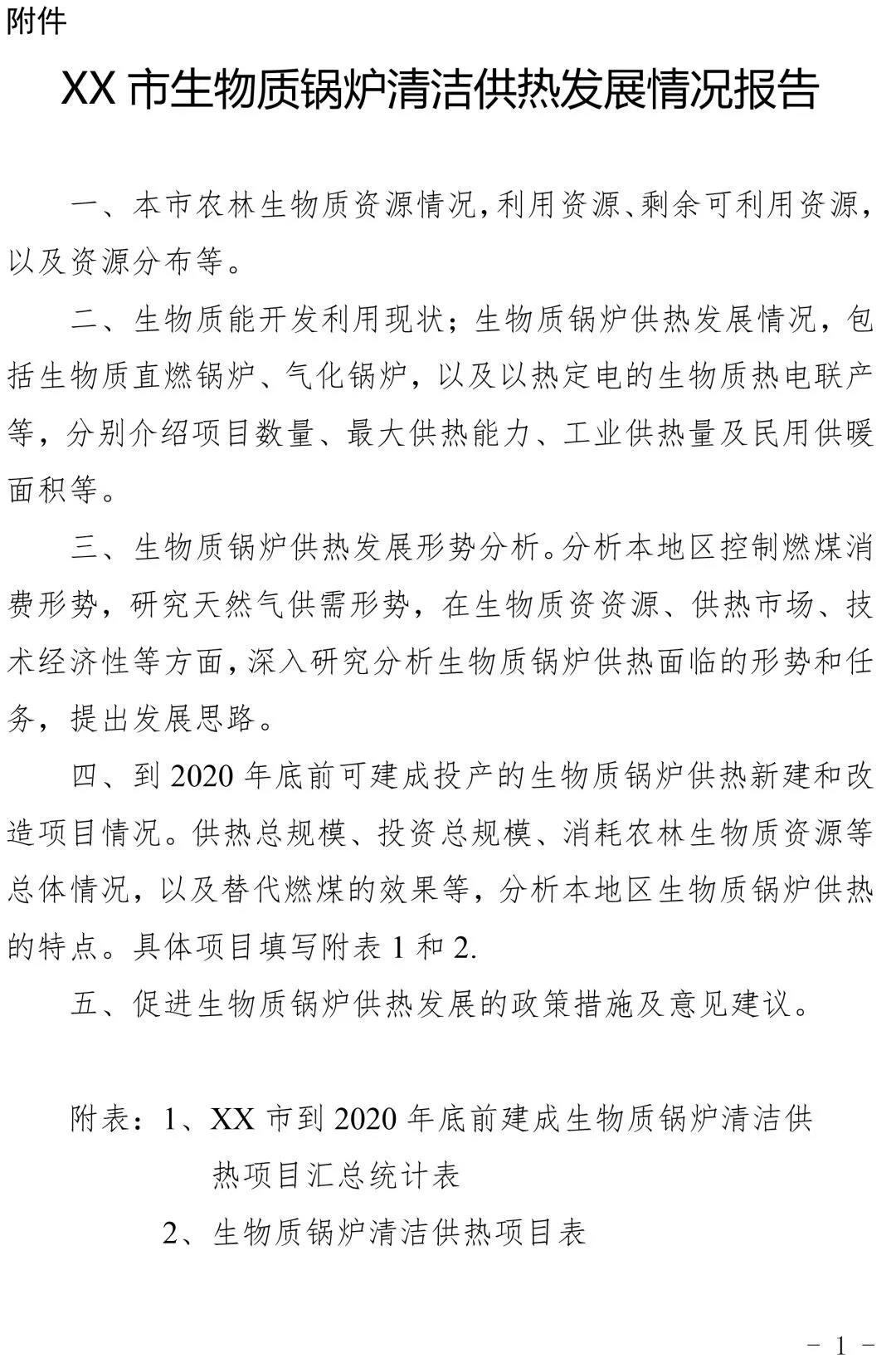 寧夏關于請報送生物質鍋爐清潔供熱有關情況的通知 寧夏關于請報送生物質鍋爐清潔供熱有關情況的通知